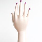 Hand baguier pink vase, 70s