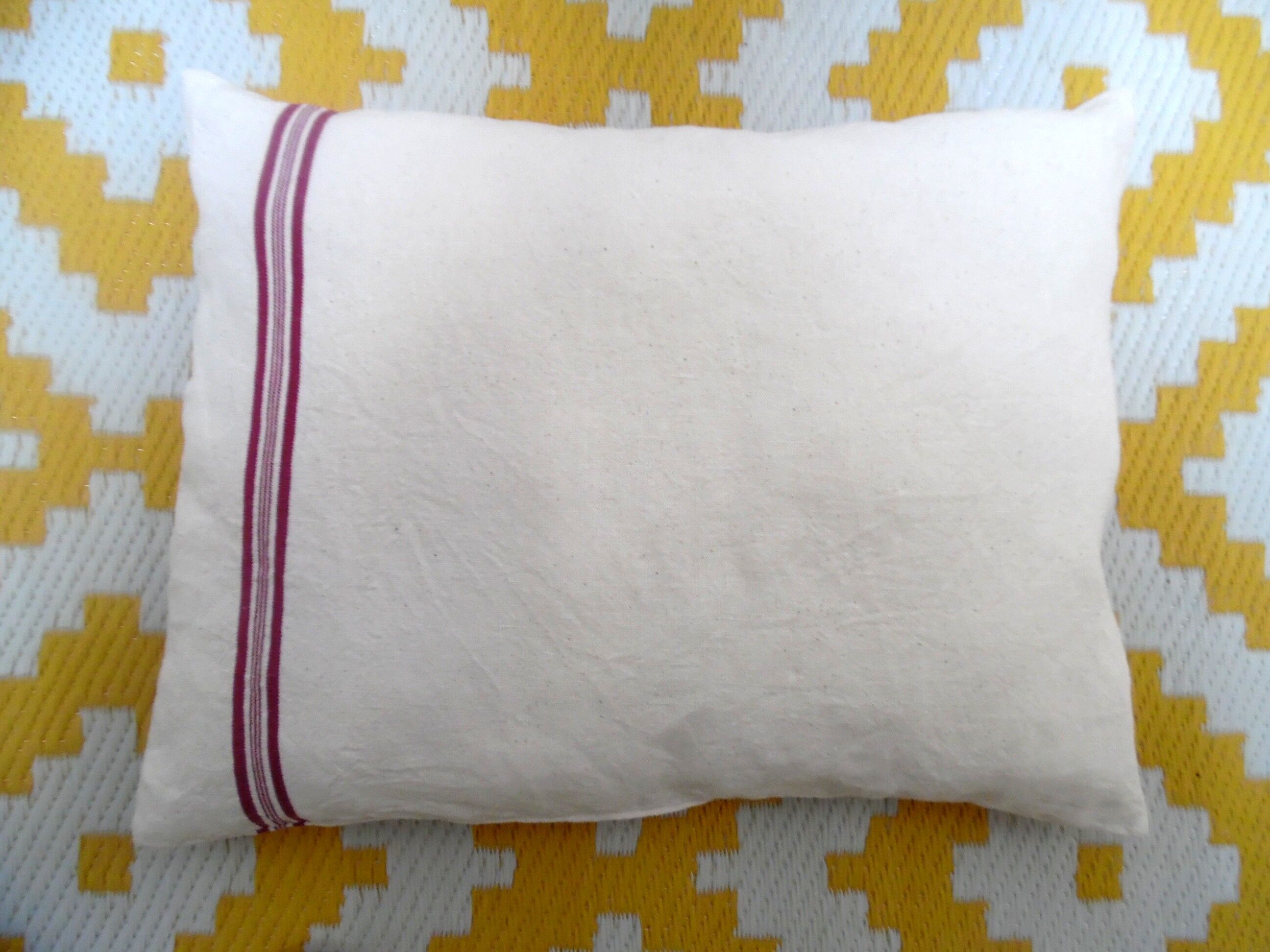 Beige linen cushion