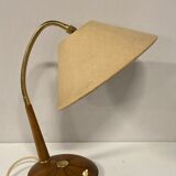 Brass and teak desk or table lamp by Temde, Switzerland 1960s