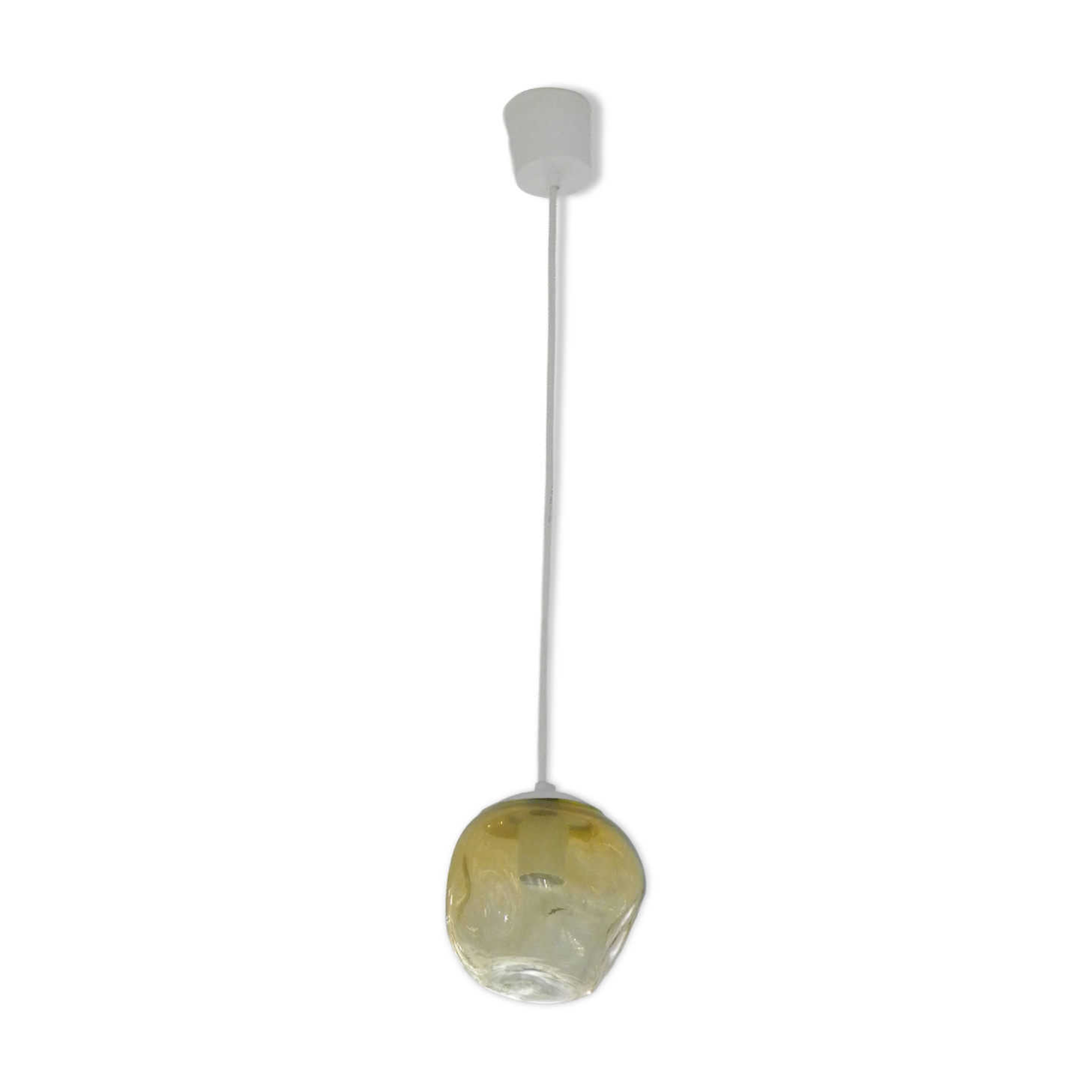 Amber glass suspension vintage ceiling lamp retro design