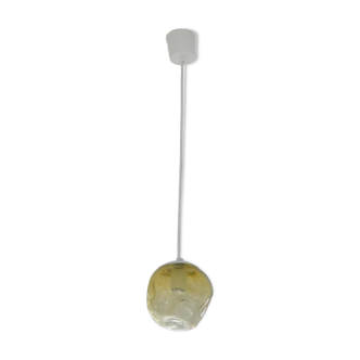 Amber glass suspension vintage ceiling lamp retro design