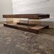 Rectangular smoked acrylic coffee table 1970s | Mid-century modern design furniture