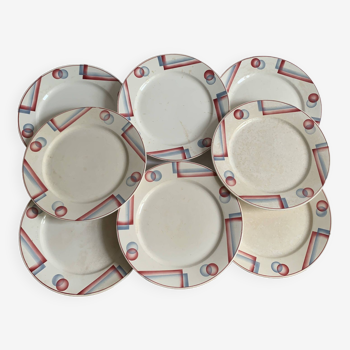 8 assiettes Digoin Sarreguemines