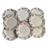 8 Digoin Sarreguemines plates
