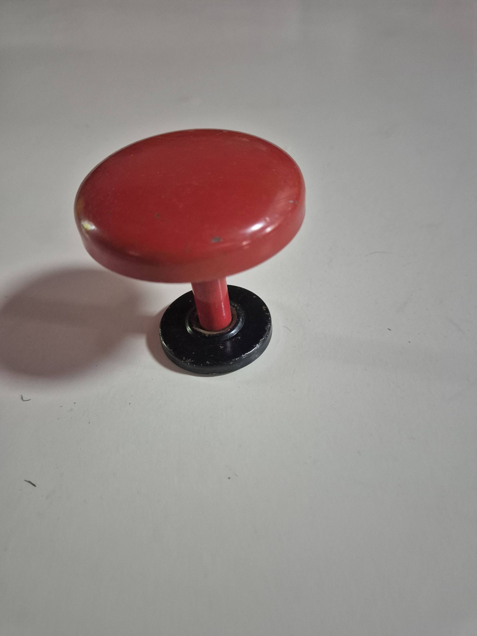 vintage red metal coat rack