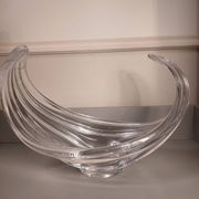 Crystal centerpiece — signed Cristal de Vannes — sculptural piece
