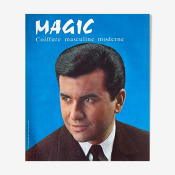 Affiche publicitaire vintage 1960 magic coiffure