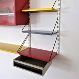 Multicolored wall unit by Tjerk Rijenga for Pilastro, Netherlands, 1960s