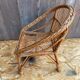 Children's Armchair Shell Antique Rattan 60s Vintage #C574