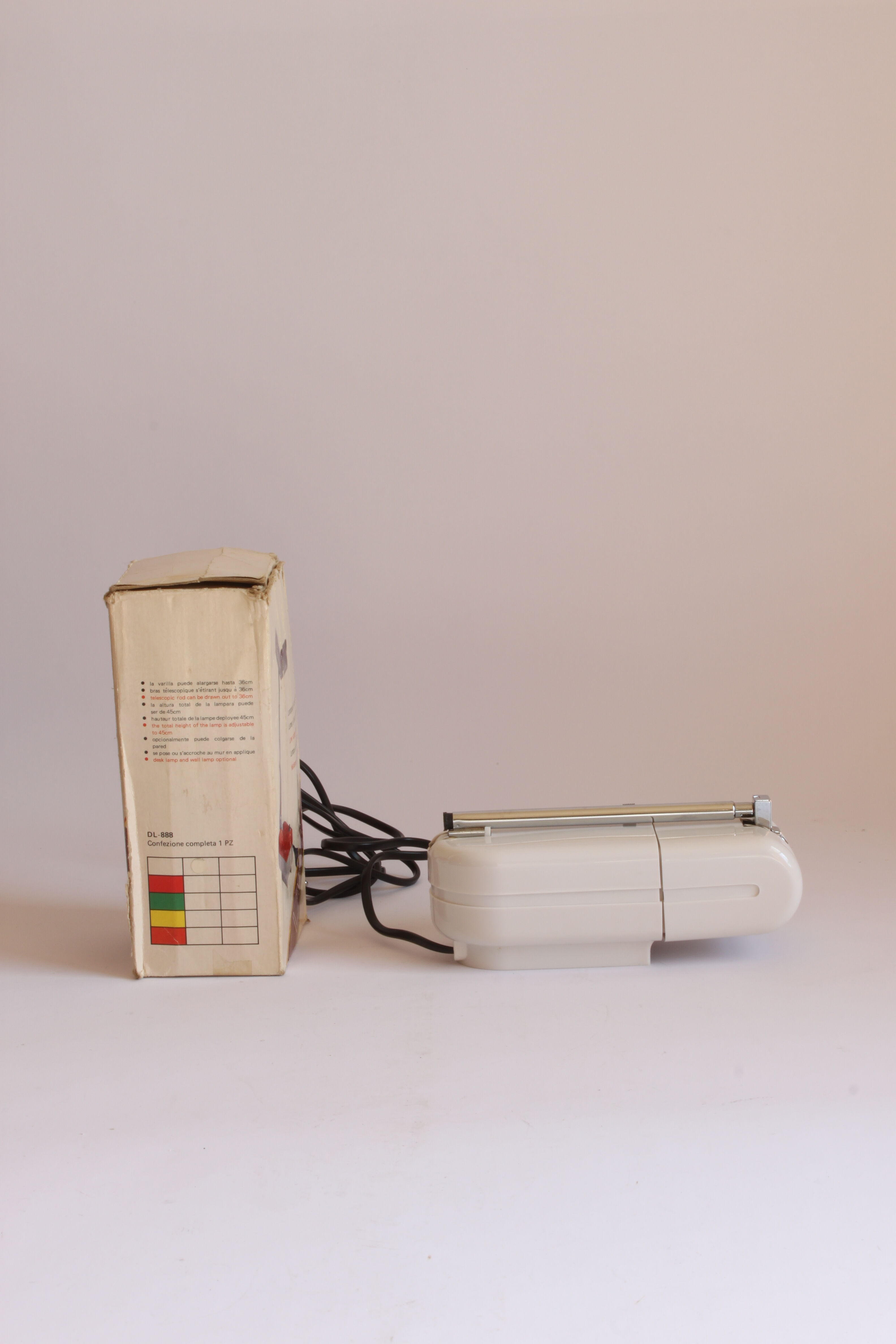 Telescopic bedside or wall lamp, 1960s.