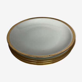 4 assiettes creuses en porcelaine