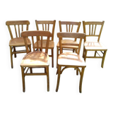 6 sanded bistro chairs