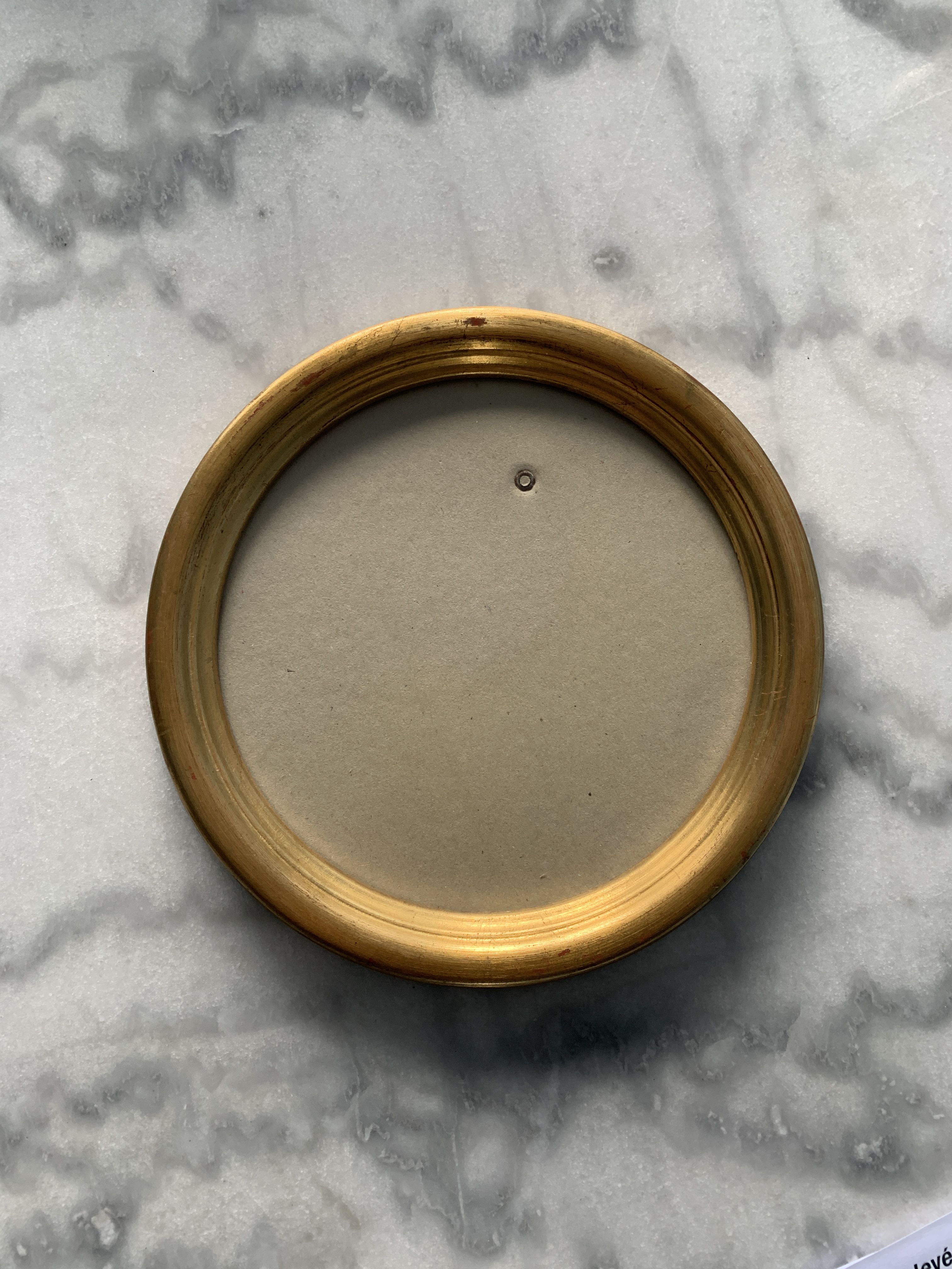 Golden round frame