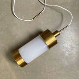 Vintage design pendant lamp, plissé shade, 1960s