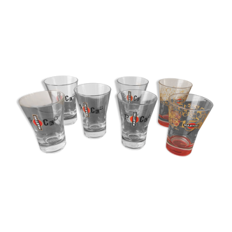 7 large Martini glasses