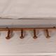 Wall coat rack 6 wooden hooks 1900s