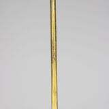 Green italian mid-century glass & brass ceiling lamp