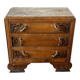 Compact Art Deco commode from the 1930s, carved wood and marble.