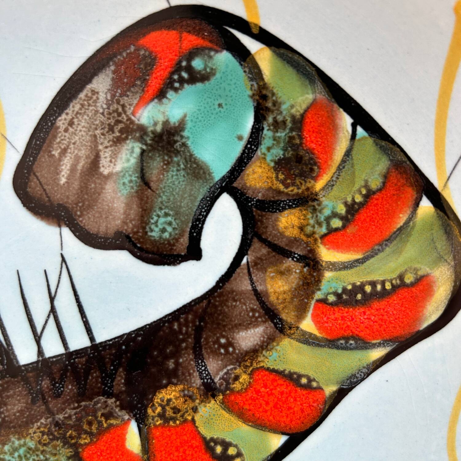 50's dish with lobster decor