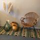 Rattan armchair 50s