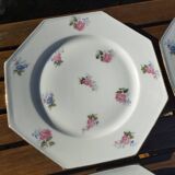 4 flat plates in Limoges porcelain