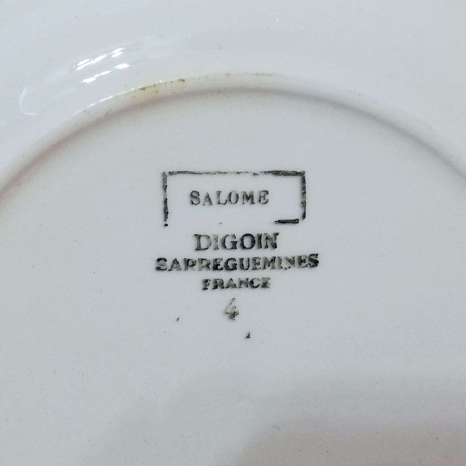 Dessert plate Digoin Sarreguemines model "Salomé"