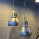 2x vintage Schréder pendant lamps