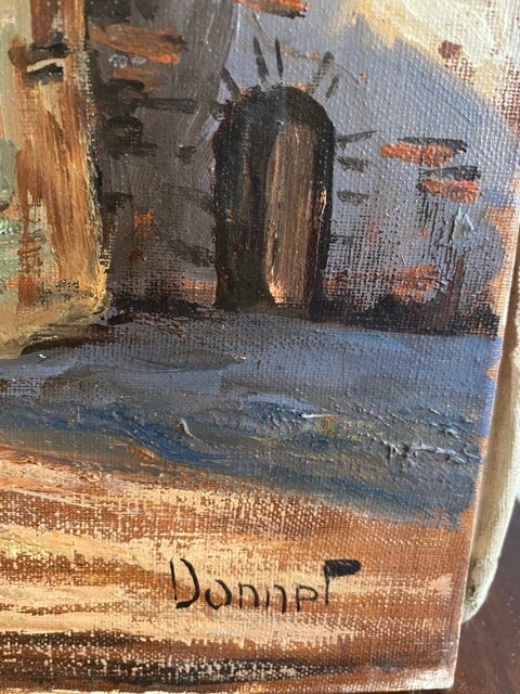 Old painting, Marine, the Riviera , signed 50/60