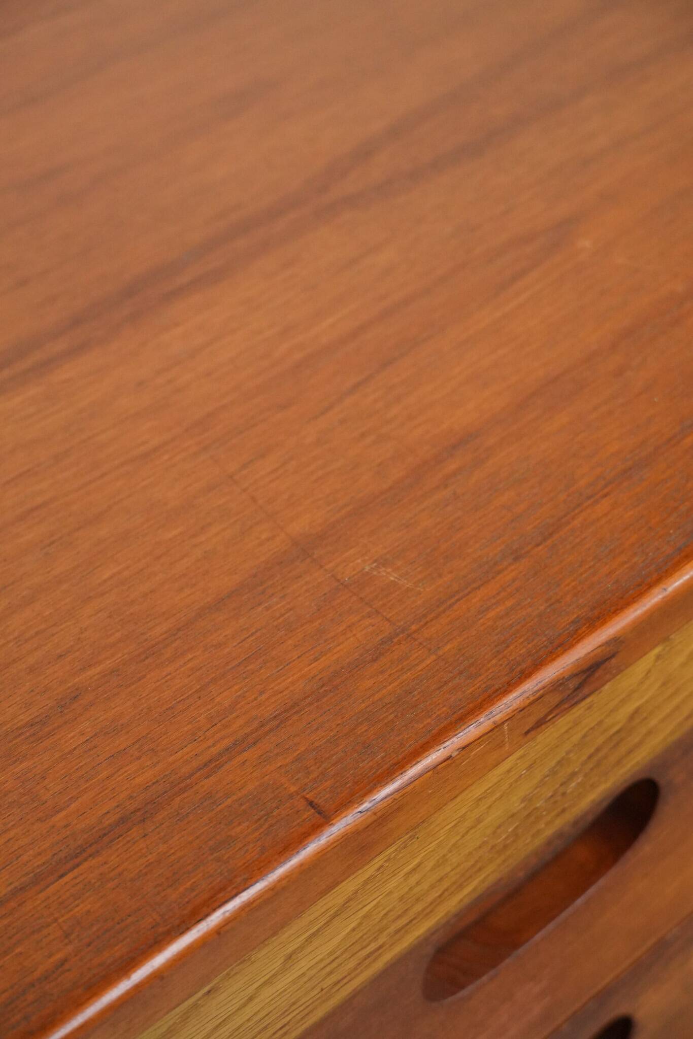 Vintage German design desk by Hartmut Lohmeyer for Wilkhahn with 6 drawers