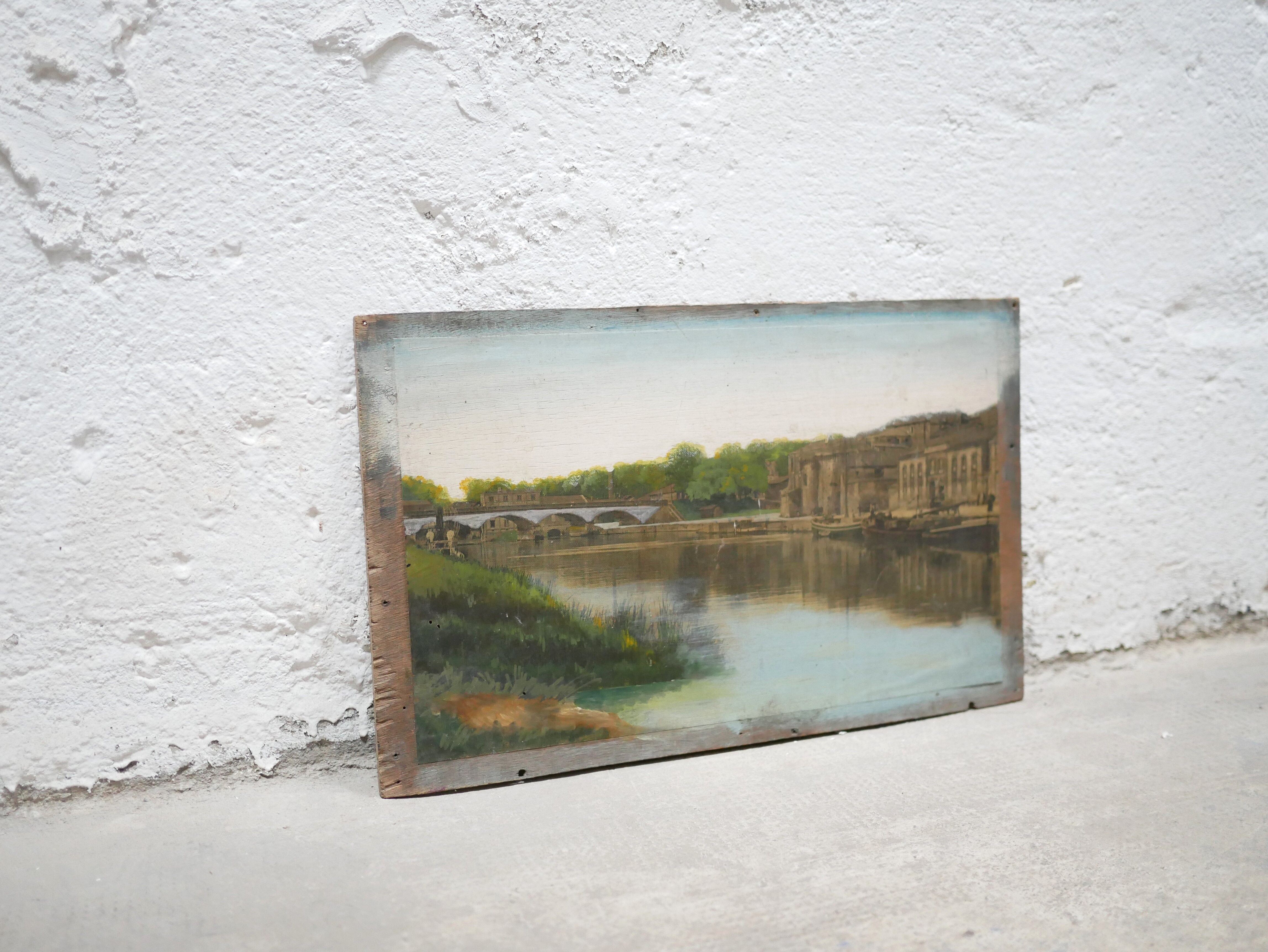 Old painting on print