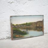 Tableau ancien peinture sur impression