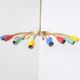 XL brass spider chandelier, 1950s