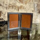 Photo doors in silver metal Alpaca with two old shutters