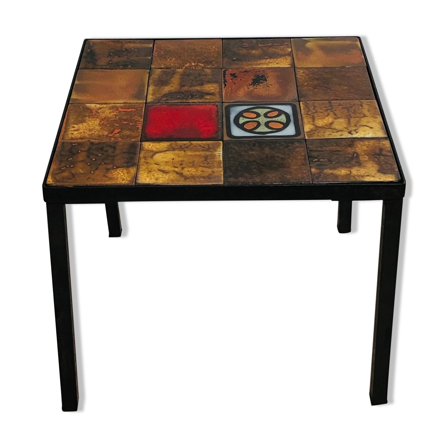 Vallauris ceramic coffee table, France 60s