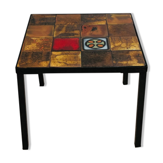 Vallauris ceramic coffee table, France 60s