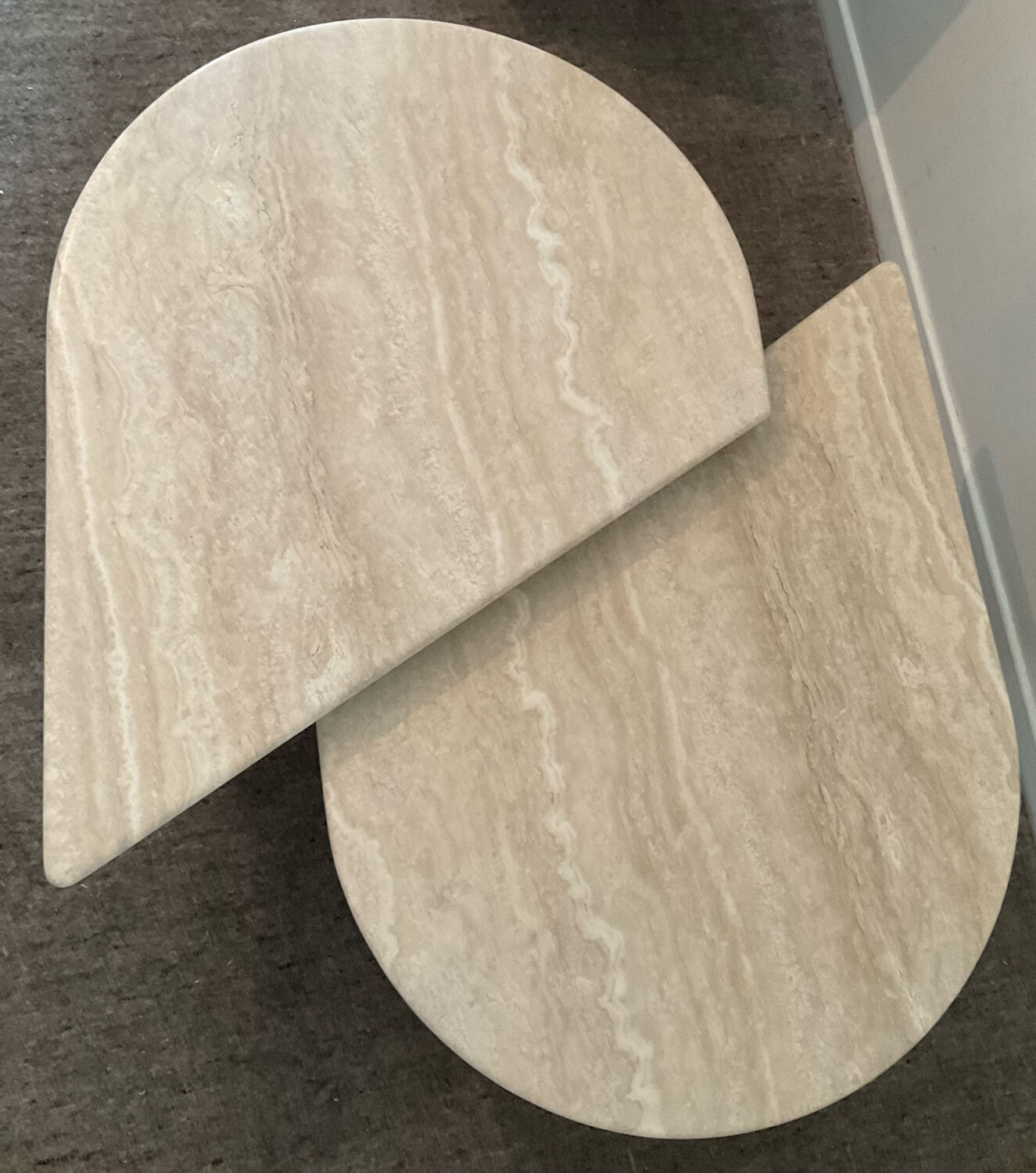 Travertine coffee table from the 70s-80s