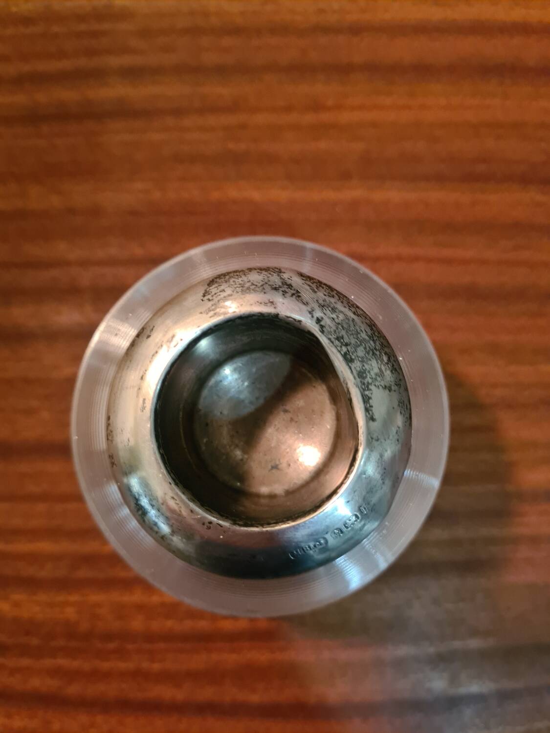 Antique Victorian Glass and Silver Matchpot 1897