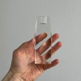 Duo de bougeoirs en cristal.