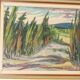 Oil painting on Swedish panel from the mid-century "Forest Landscape" - Vintage and framed