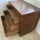 Old and authentic workshop counter with 3 large oak drawers.