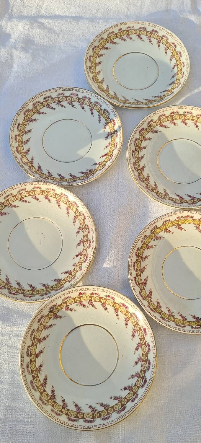 Gien opaque porcelain cups from the early 20th century