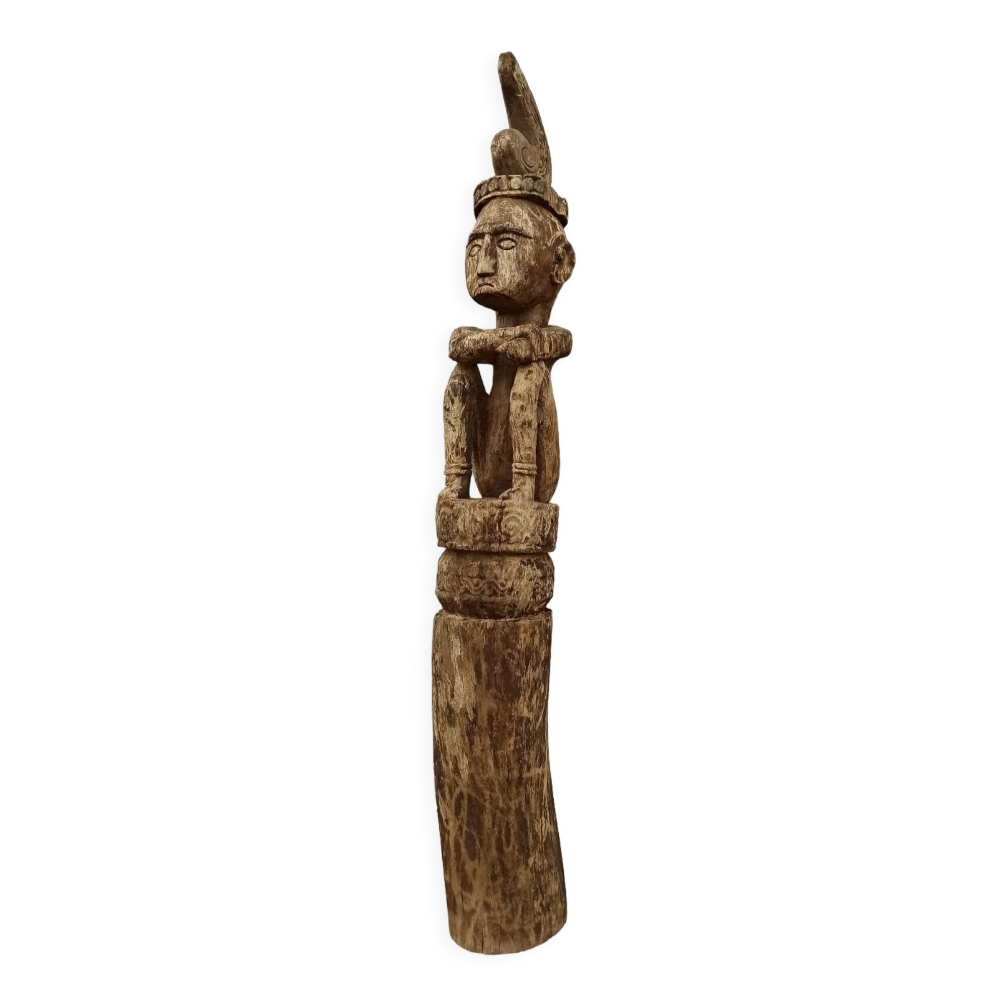 Ancient wooden ancestor statue of the Leti Islands, Indonesia