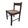 Natural wooden chair, headband backrest, mulched seat