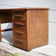 American wood desk, desk with drawers and folding extension, 50s
