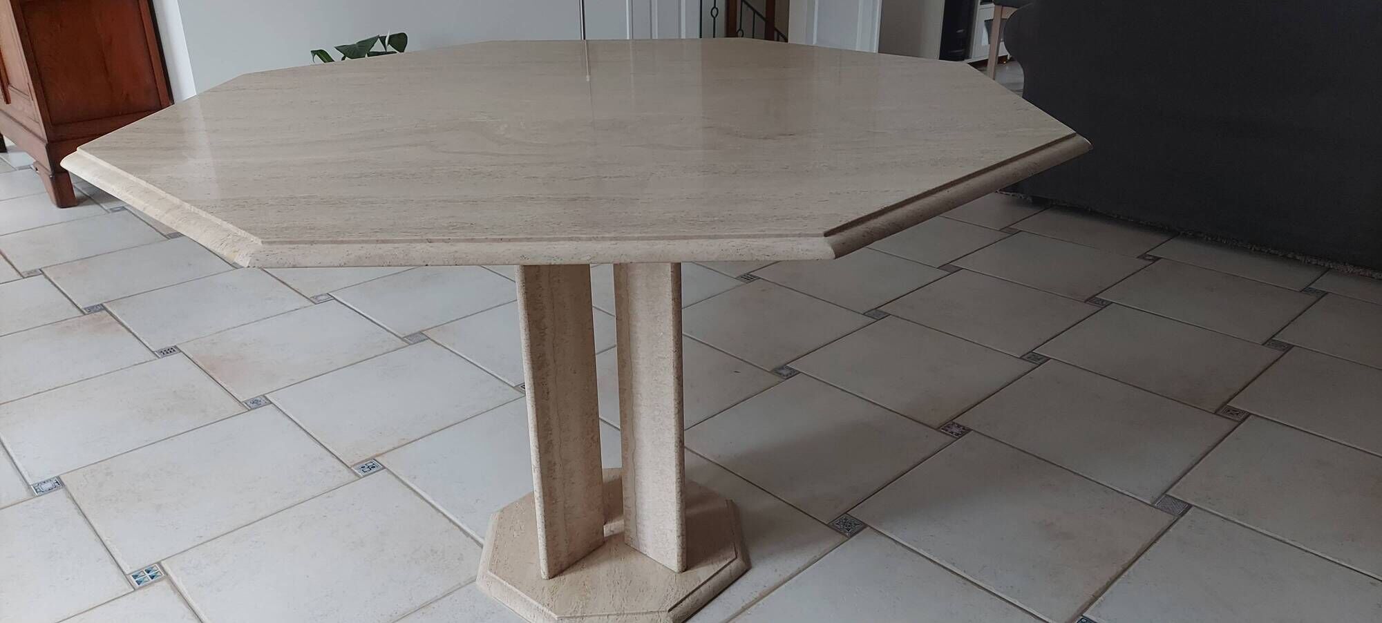 Travertine table