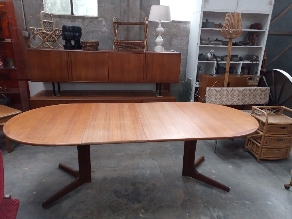 Table Roche Bobois teck ovale
