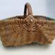 Rattan and scoubidou basket 60s