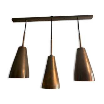 Hanging 3 lamps Bauhaus metal