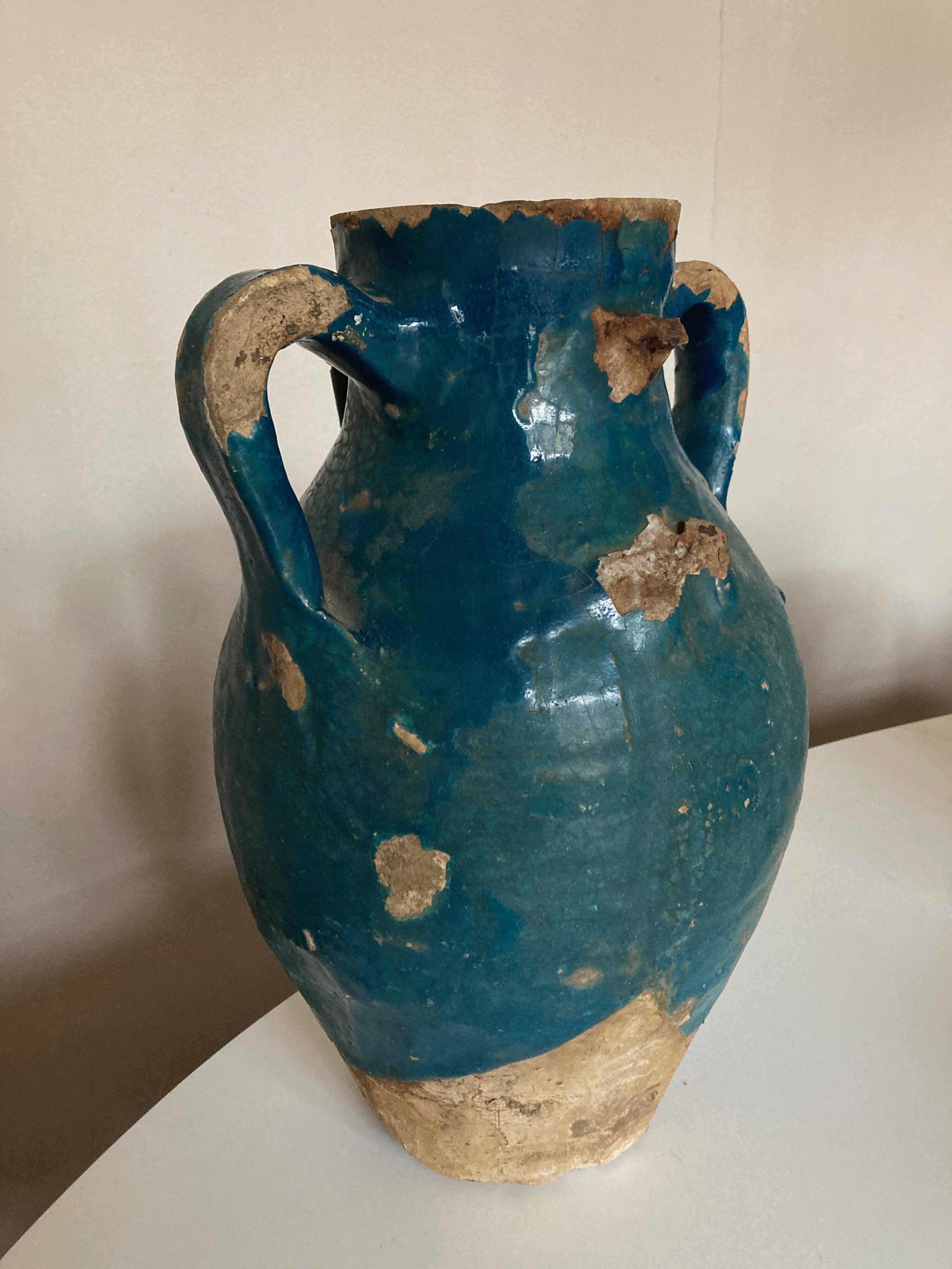 Jar 18th XXXL Persian blue archeology Central Asia Islamic arts