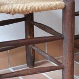 Pair of straw farm chairs